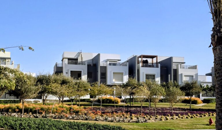 Villa facades at Hyde Park New Cairo